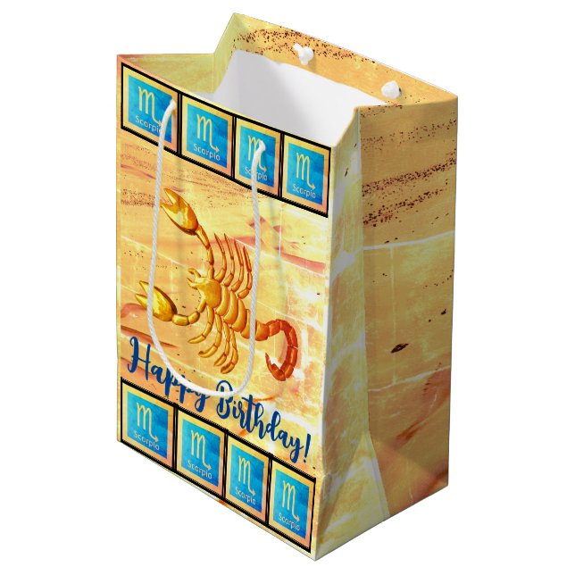 Scorpia   - Happy Birthday Medium Gift Bag (Front Angled)