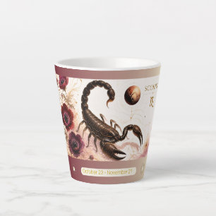 Scorpio Anemone Art Nouveau Small Latte Mug
