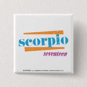 Scorpio Aqua 2 Inch Square Button