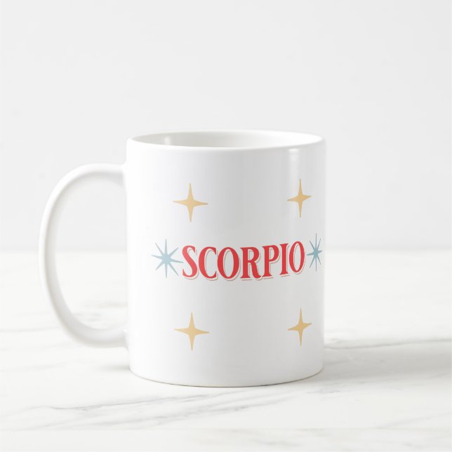 Scorpio Astrological Sign Coffee Mug (Left)