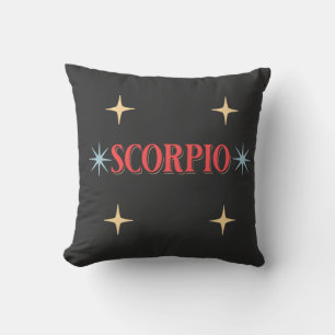 Scorpio Astrological Sign Throw Pillow