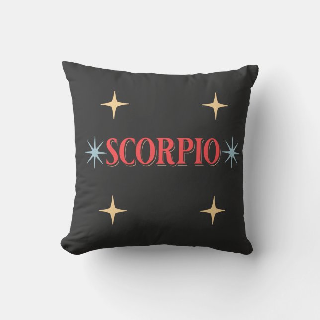 Scorpio Astrological Sign  Throw Pillow (Front)