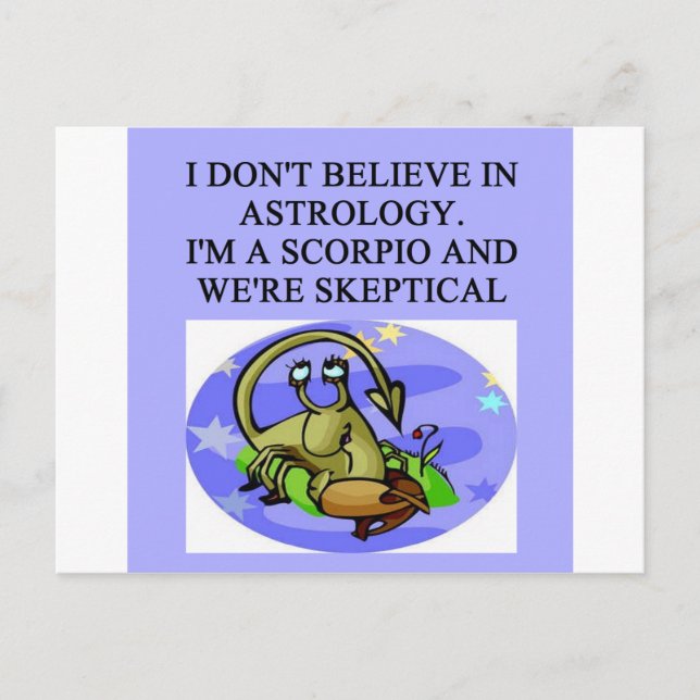 SCORPIO astrology joke Postcard (Front)