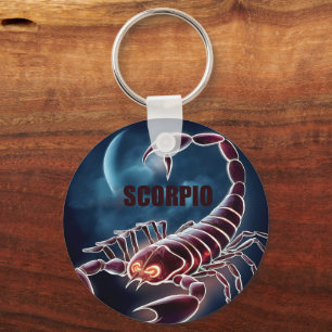 Scorpio astrology sign keychain