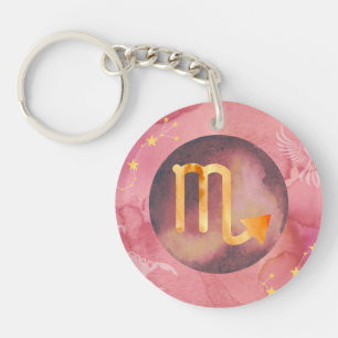 Scorpio Astrology Zodiac Keychain – Depth & Power