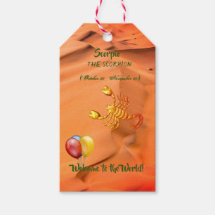 Scorpio Baby Shower - Gift Tags