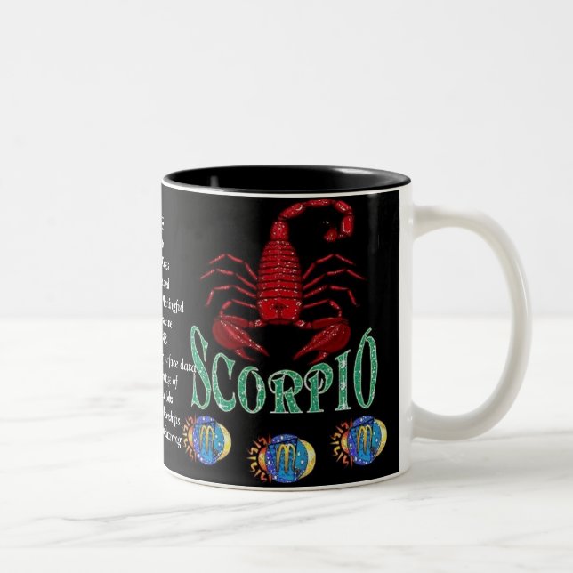 Scorpio Birth Sign Zodiac Mug (Right)