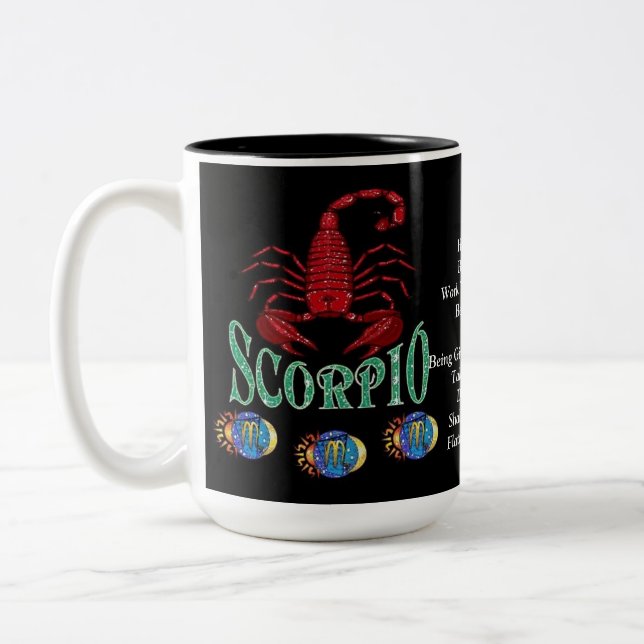 Scorpio Birth Sign Zodiac Mug (Left)