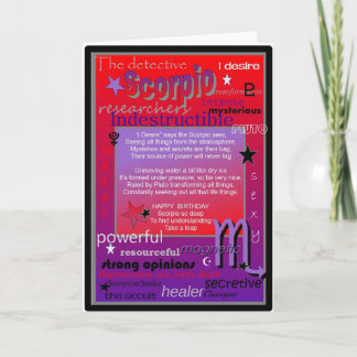 SCORPIO BIRTHDAY CARD
