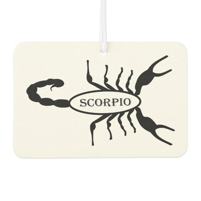 Scorpio Black Scorpion Star Sign Air Freshener (Front)