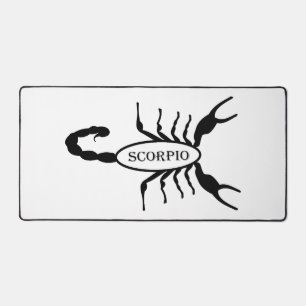 Scorpio Black Scorpion Star Sign Desk Mat