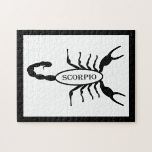 Scorpio Black Scorpion Star Sign Jigsaw Puzzle