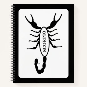 Scorpio Black Scorpion Star Sign Notebook