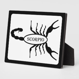 Scorpio Black Scorpion Star Sign Plaque