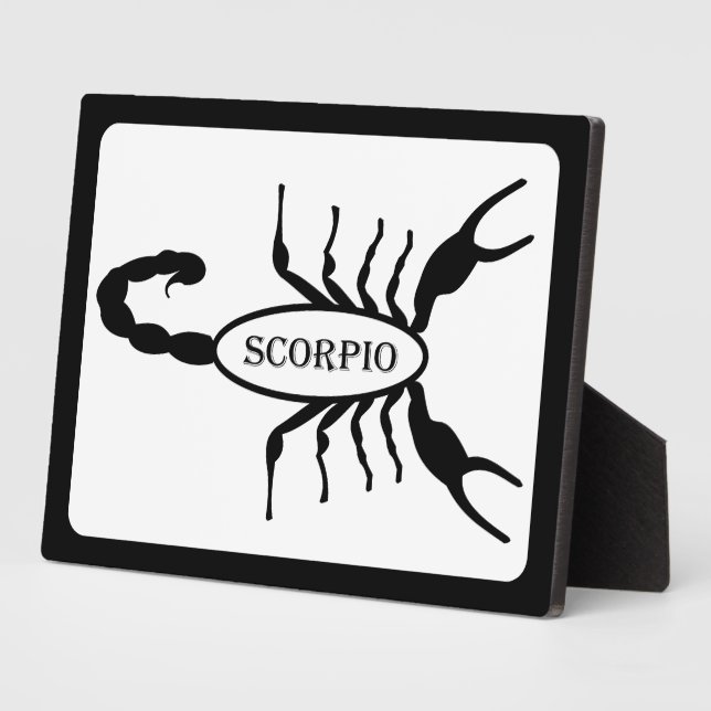 Scorpio Black Scorpion Star Sign Plaque (Side)