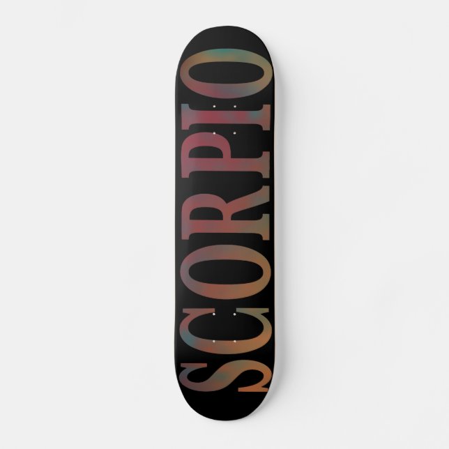 Scorpio Black Skateboard Deck (Front)