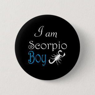 Scorpio boy 2 inch round button