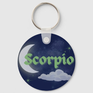 Scorpio Celestial Aesthetic Dreamy Moon Cloud Star Keychain