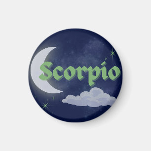 Scorpio Celestial Aesthetic Moon Cloud Stars Art Magnet