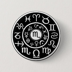 Scorpio Celestial Design 2 Inch Round Button