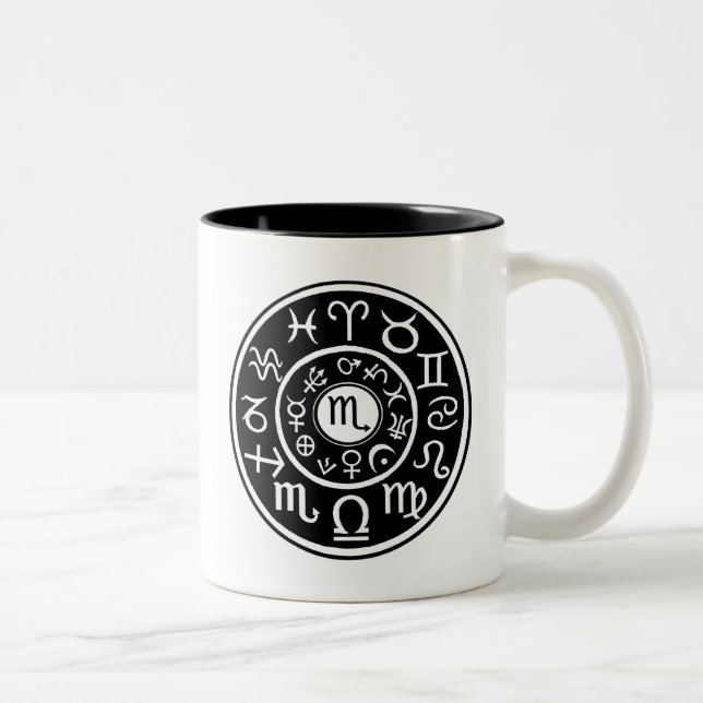 Scorpio Celestial Design Two-Tone Coffee Mug (Right)