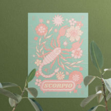 Scorpio Celestial Zodiac Pastel Dreams Wall Arts