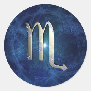 Scorpio Classic Round Sticker