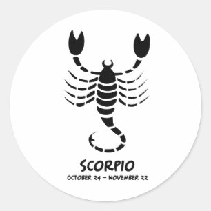 Scorpio Classic Round Sticker