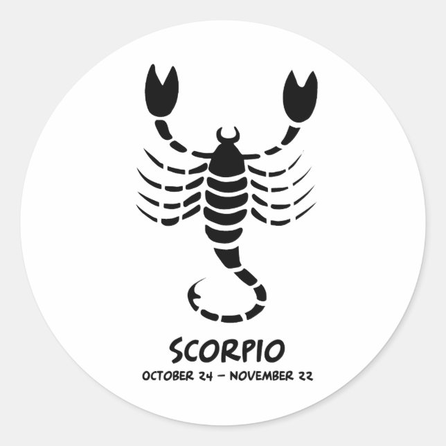 Scorpio Classic Round Sticker (Front)