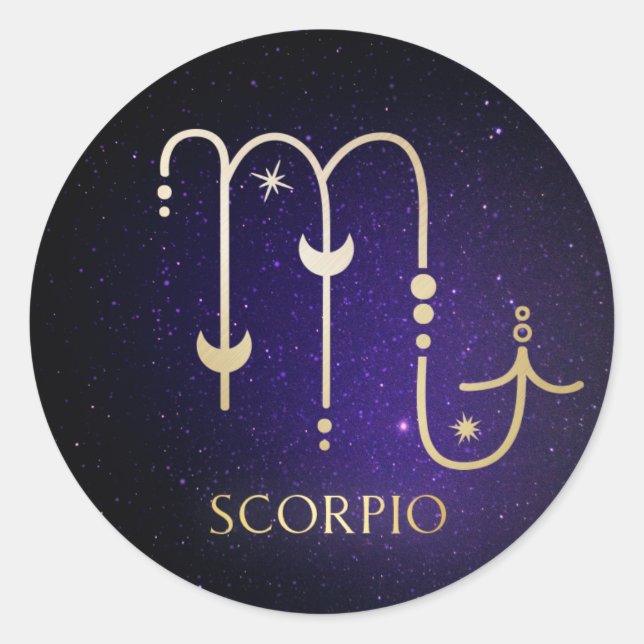 Scorpio Classic Round Sticker (Front)