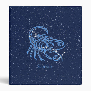 Scorpio Constellation and Zodiac Sign with Stars Binder