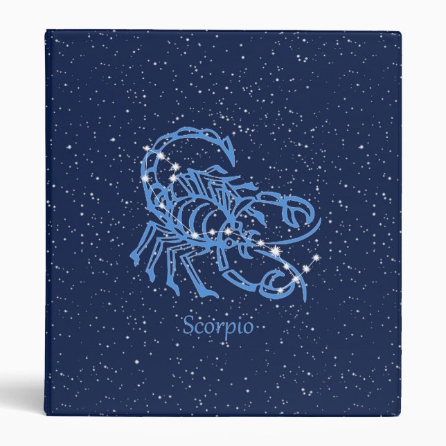 Scorpio Constellation and Zodiac Sign with Stars Binder (Front)
