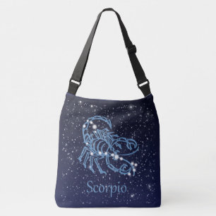 Scorpio Constellation and Zodiac Sign with Stars Crossbody Bag