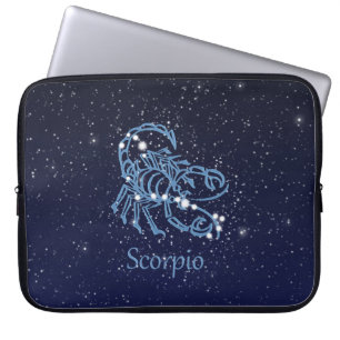Scorpio Constellation and Zodiac Sign with Stars Laptop Sleeve