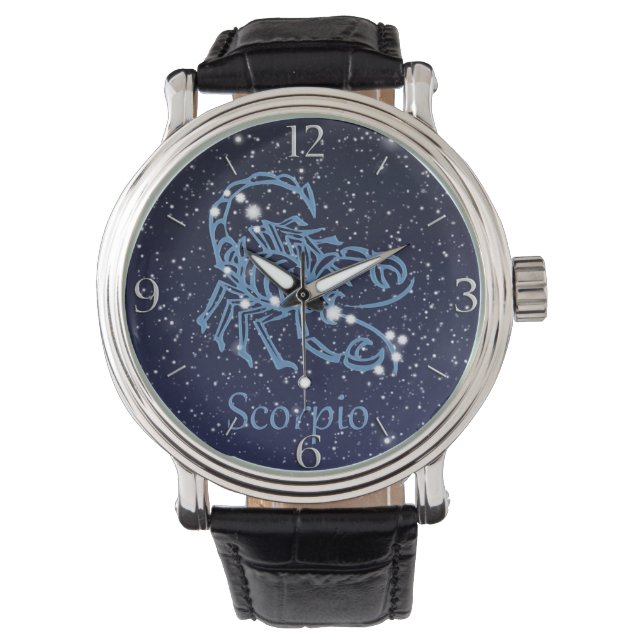 Scorpio Constellation and Zodiac Sign with Stars Watch (Front)