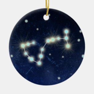Scorpio Constellation   Custom Name Ceramic Ornament