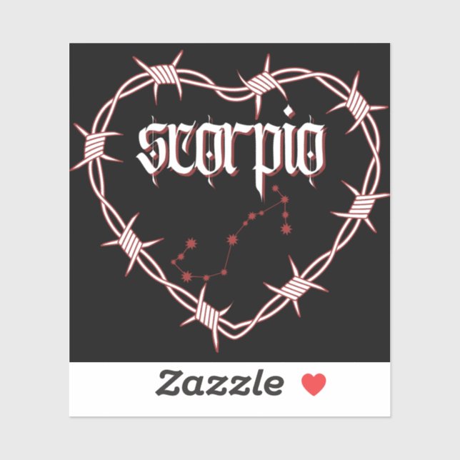 Scorpio Constellation Gothic Barbed Wire Design (Sheet)