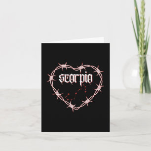 Scorpio Constellation Gothic Dark Edgy Birthday Card