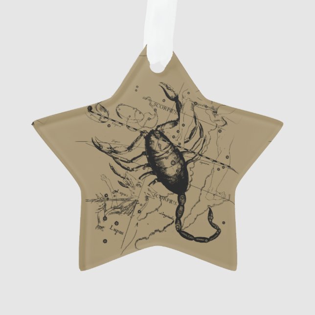 Scorpio Constellation Hevelius 1690 Classic Ornament (Back)