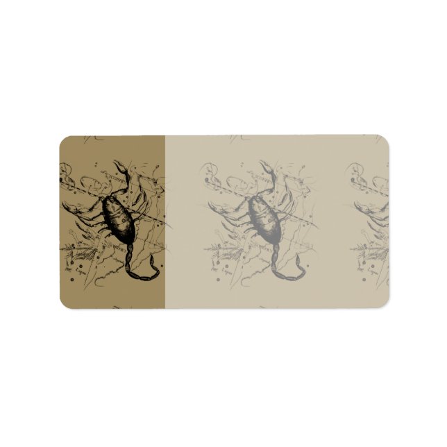 Scorpio Constellation Hevelius 1690 Decor Label (Front)