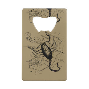 Scorpio Constellation Hevelius 1690 Decor Wallet Bottle Opener