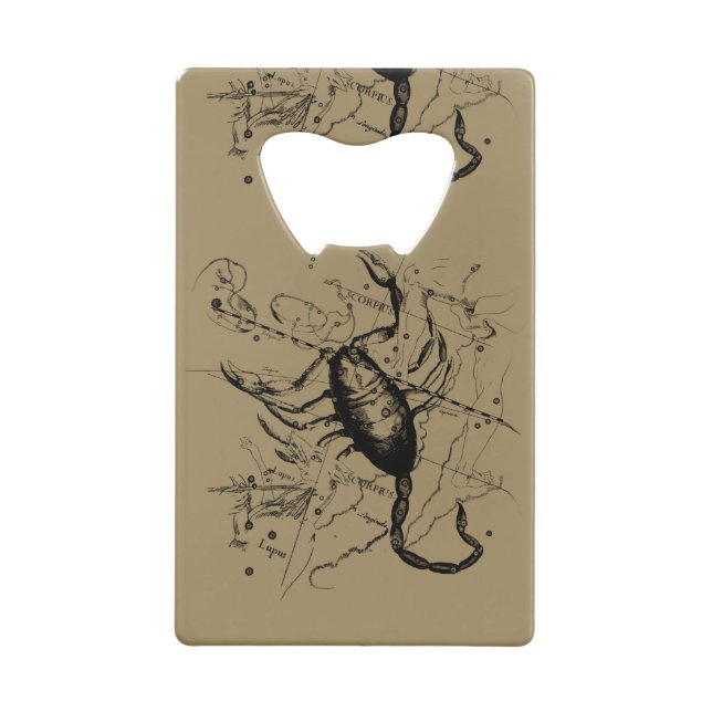 Scorpio Constellation Hevelius 1690 Decor Wallet Bottle Opener (Back)