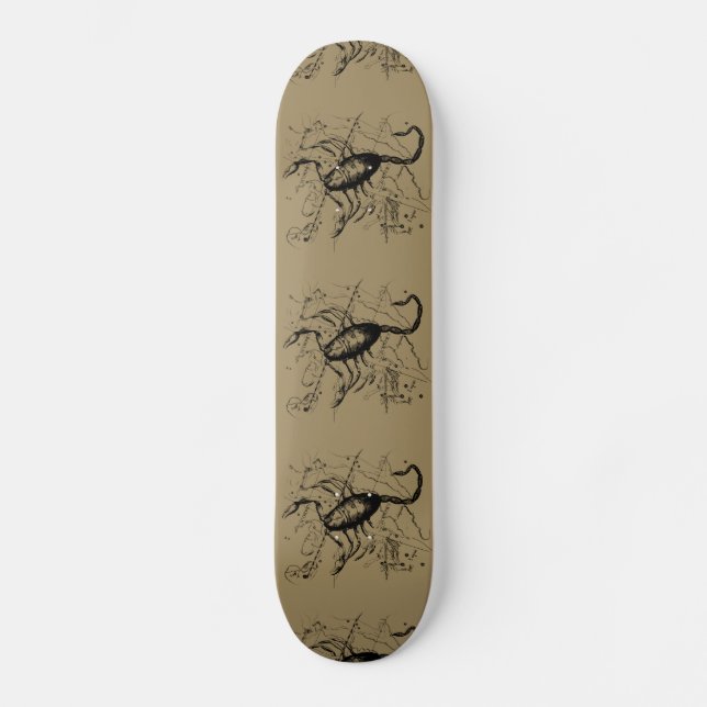 Scorpio Constellation Hevelius 1690 Engraving Skateboard (Front)