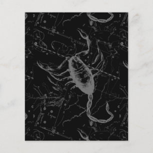 Scorpio Constellation Hevelius 1690 on Black Flyer