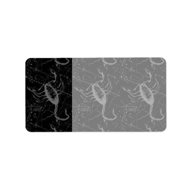 Scorpio Constellation Hevelius 1690 on Black Label (Front)