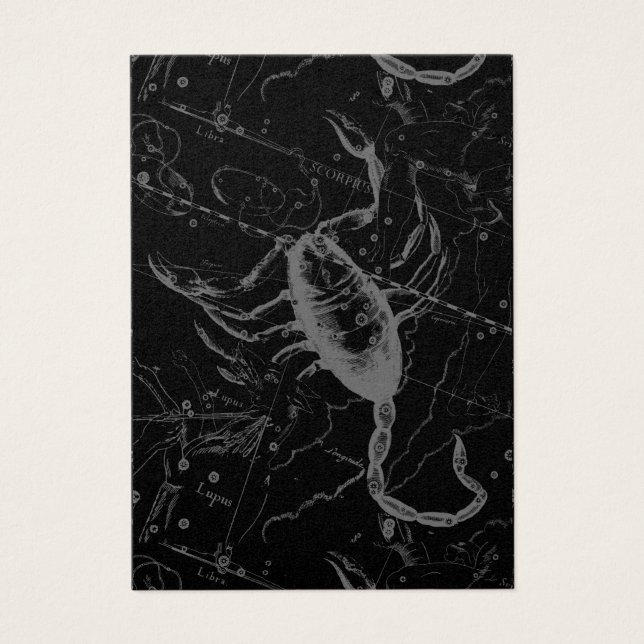 Scorpio Constellation Hevelius 1690 sur Black (Devant)