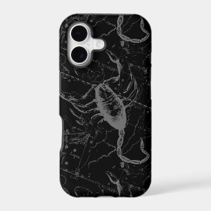 Scorpio Constellation Hevelius circa 1690 on Black