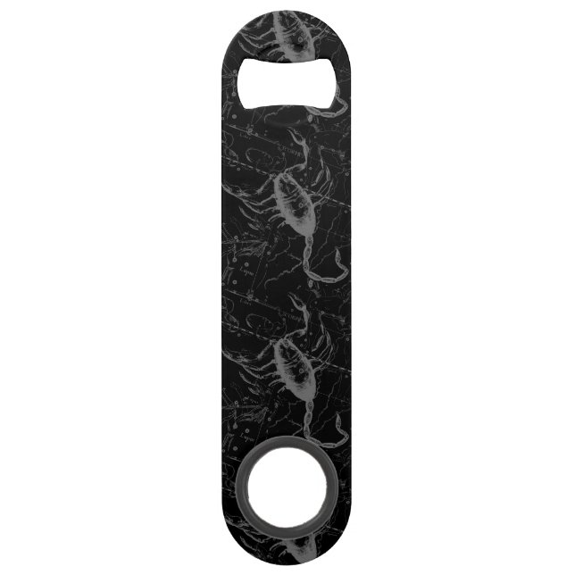 Scorpio Constellation Hevelius circa 1690 on Black Speed Bottle Opener (Back)