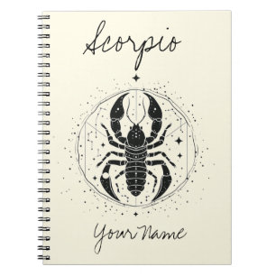 Scorpio Constellation Minimalist Line Art Notebook