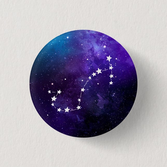 Scorpio Constellation Zodiac 1 Inch Round Button (Front)
